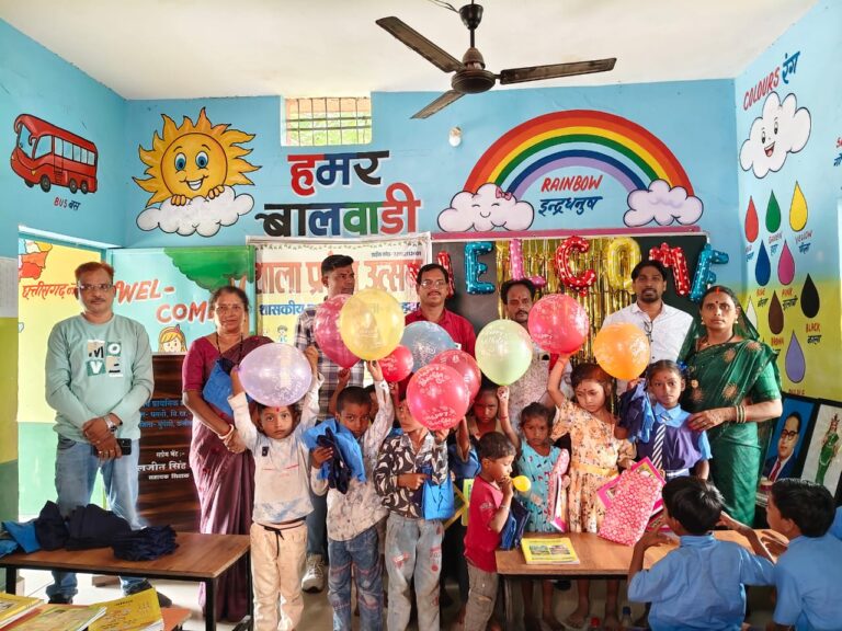 प्राथमिक शाला लोहदा में नवप्रवेशी बच्चों का किया गया वेलकम