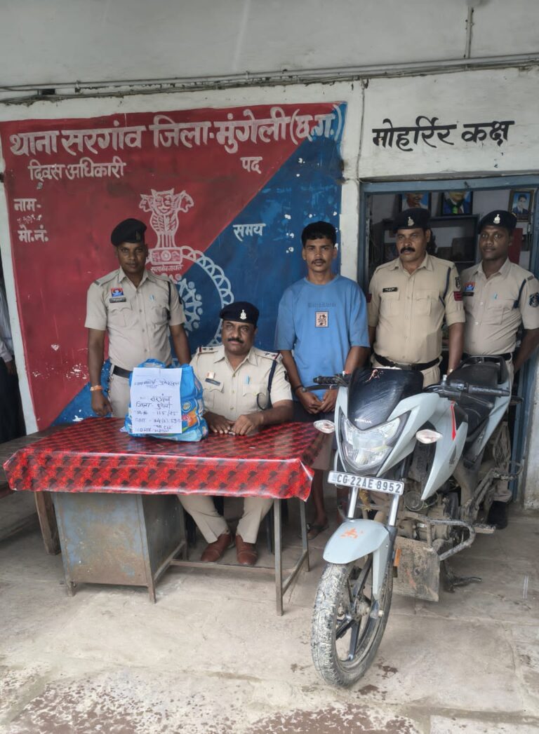 मोटरसाइकिल सवार युवक अवैध मदिरा के साथ गिरफ्तार, ₹44 हजार की संपत्ति जप्त