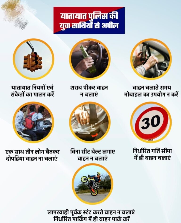 सरगांव पुलिस ने किया आम जनता से यातायात नियमों के पालन करने की अपील  – सुरक्षित यात्रा ही जीवन की सुरक्षा का आधार